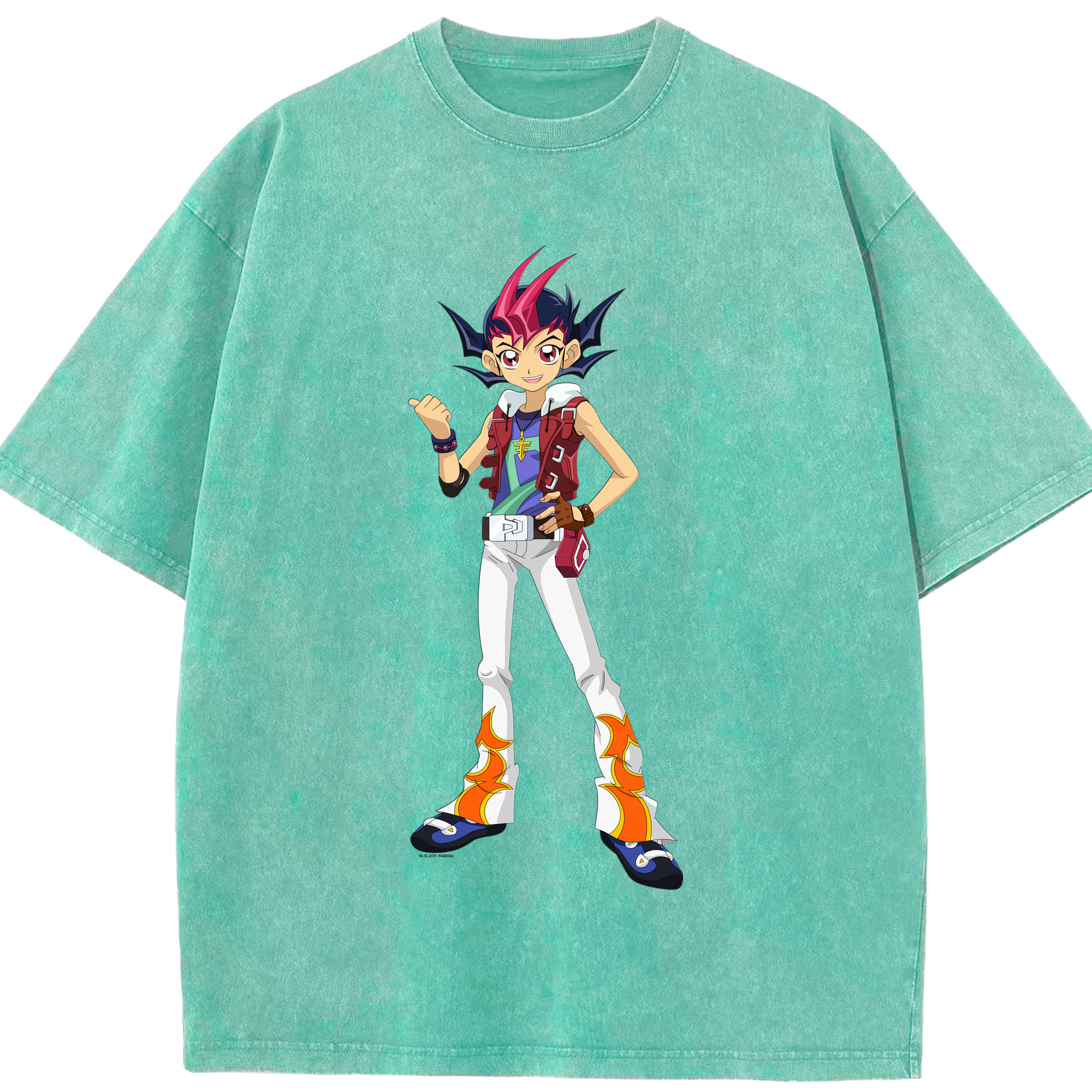 （画像用） 遊☆戯☆王 Yu-Gi-Oh! 綿100% ヴィンテージ風 半袖Tシャツ（フロントプリント）